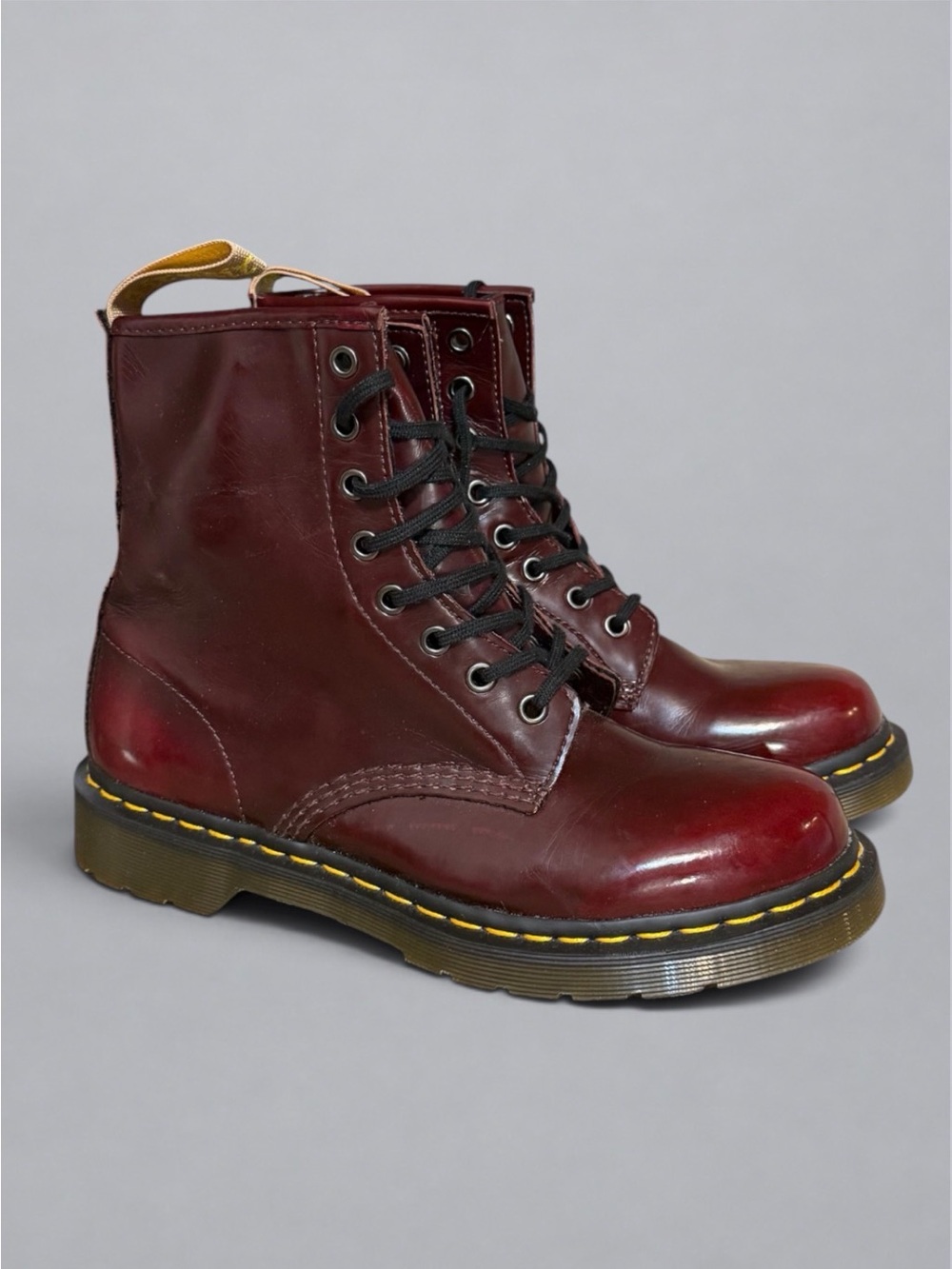 Dr. Martens 1460 Vegan Cherry Red 8-Eye Boots Women’s 9